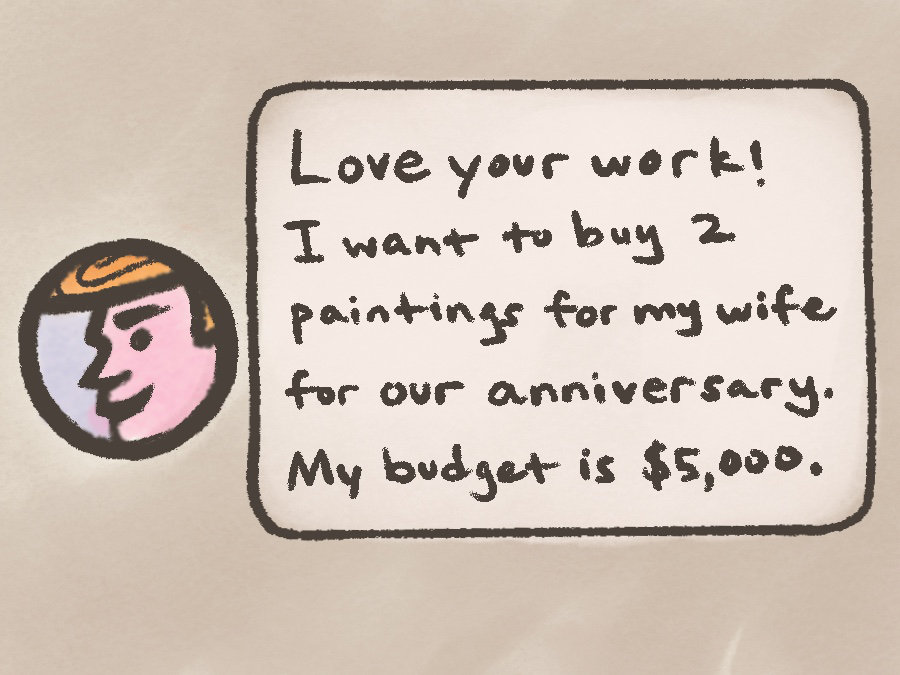 A potential buyer sending a direct message